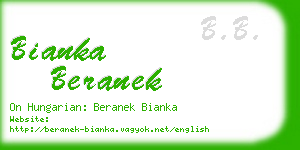 bianka beranek business card